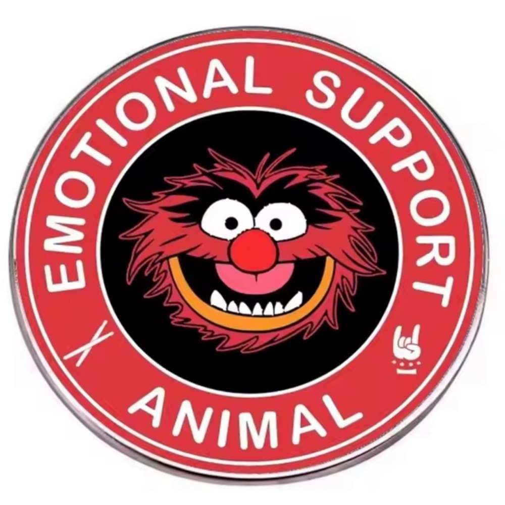 Animal From The Muppets, Emotional Support Animal Enamel Metal Pin.